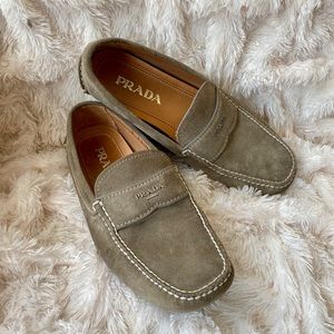PRADA Suede Driving Loafers Moccasins 8